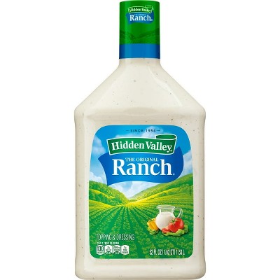 Hidden Valley Original Ranch Salad Dressing and Topping, 52 fl oz, Pack of 4