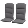 Outsunny Adirondack Chair Cushions, Outdoor Chair Cushions with Seat Cushion, Back Cushion and Ties, Water Repellent Replacement Patio Seat Pads - 4 of 4