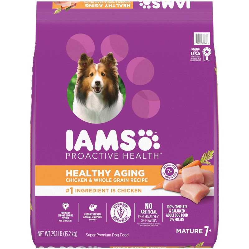 IAMS Healthy Aging Adult Dry Dog Food for Mature and Senior Dogs with Real Chicken, 1 of 14