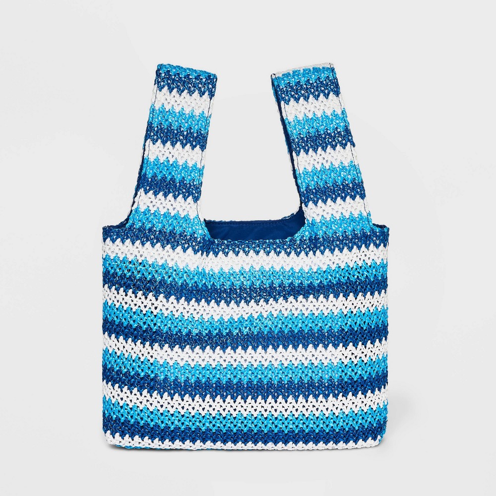 Chevron Print Striped Satchel - Future Collective™ with Alani Noelle Blue / pack of 3