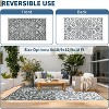 Waterproof Outdoor Rug Medallion Patio Rug, Reversible Plastic Straw Rugs, UV-Resistant Outside Mat for Porch Deck Backyard Balcony - 4 of 4