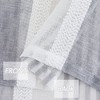 Vertical Stripe Linen Textured Voile Sheer Short Kitchen Cafe Curtains for Small Windows - 3 of 4