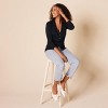 Women's Lightweight V-Neck Cardigan Sweater Soft Knit Button Front Long Sleeve Open Front Casual Comfortable Sweaters Top - 4 of 4