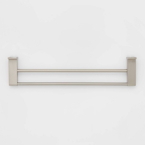 Double Modern Towel Bar Brushed Nickel - Threshold™ : Target