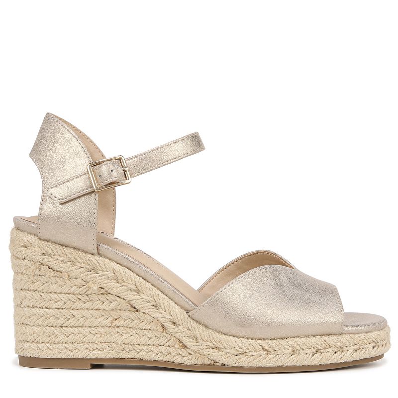 LifeStride Womens Tess Ankle Strap Wedge Espadrille, 3 of 10