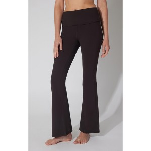 Yogalicious Womens Lux Florence Fold Over Flare Leg Pant - 1 of 3