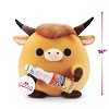 Snackles 14" Highland Cow with Sangaria O-mazing Orange Ramune Stuffed Animal - 2 of 4