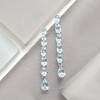 Ross-Simons 5.30 ct. t.w. Aquamarine Linear Drop Earrings in Sterling Silver - 3 of 4