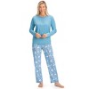 Collections Etc Jolly Snowmen Henley Style 2-Piece Pajama Set - 2 of 4