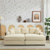 Modern 2-Piece Corduroy Sectional Couch Slipcover Cushion Covers Stretch Fabric 2 Pillows Retro Chic Living Room - 2 of 4