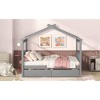 Full Size Wooden House Bed with Drawers - 4 of 4