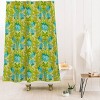 Eyestigmatic Design Leaves Shower Curtain Blue - Deny Designs: Floral Pattern, Microfiber, Machine Washable - image 2 of 3