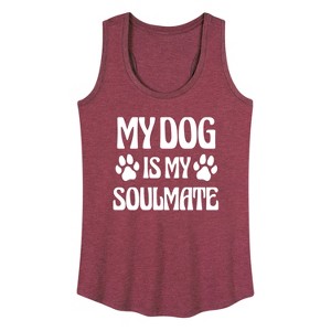 Women's - Instant Message - My Soulmate Dog Graphic Racerback Tank - 1 of 4