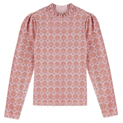 Girl Aztec Velour Turtle Top - Nono