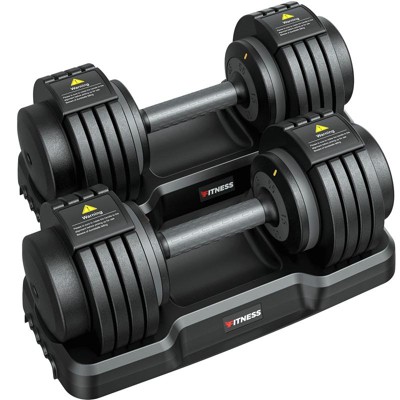 GIKPAL 5 in 1 Adjustable Dumbbells , 1 Sec Fast Change Weights with Anti-Slip Handle, 5 Weight Options for Full Body Workout