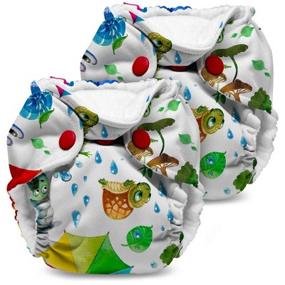 Image of Kanga Care Lil Joey Newborn All in One AIO Cloth Diaper (2pk) Sunshower Multi-color 4-12lbs