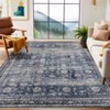 Washable Vintage Area Rug - Non-Slip Backing, Stain-Resistant Oriental Design, Low-Pile Farmhouse Accent Rug for Bedroom, Living Room - 2 of 4