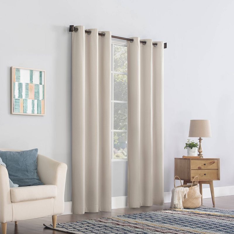 Lindstrom Textured Draft Shield Fleece Insulated Energy Saving Grommet Top Room Darkening Curtain Panel - No. 918, 5 of 7
