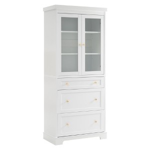 Dexmalle Modern High Freestanding Tall Bathroom Cabinet with 2 Adjustable Shelves - 1 of 4