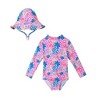 Andy & Evan   Floral Print Infant Rashguard w/Hat - 2 of 4