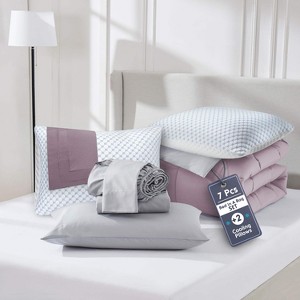Nestl 9 Piece Reversible Comforter Set, Bed in a Bag, All in one Bed Set with Cooling Pillows - 1 of 4