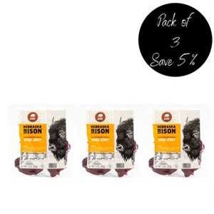 Nebraska Bison 3 oz Bison Maple Brown Sugar Jerky - Pack of 3 - 1 of 4