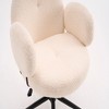 TopComfy Task and Office Chairs Ergonomic Curved Backrest Armrests Boucle Fabric 360 Swivel Adjustable Height For Home Office, Beige, - 2 of 4