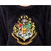 Harry Potter Womens' Hogwarts Crest Sweater and Shorts Sleep Pajama Set Black - 4 of 4