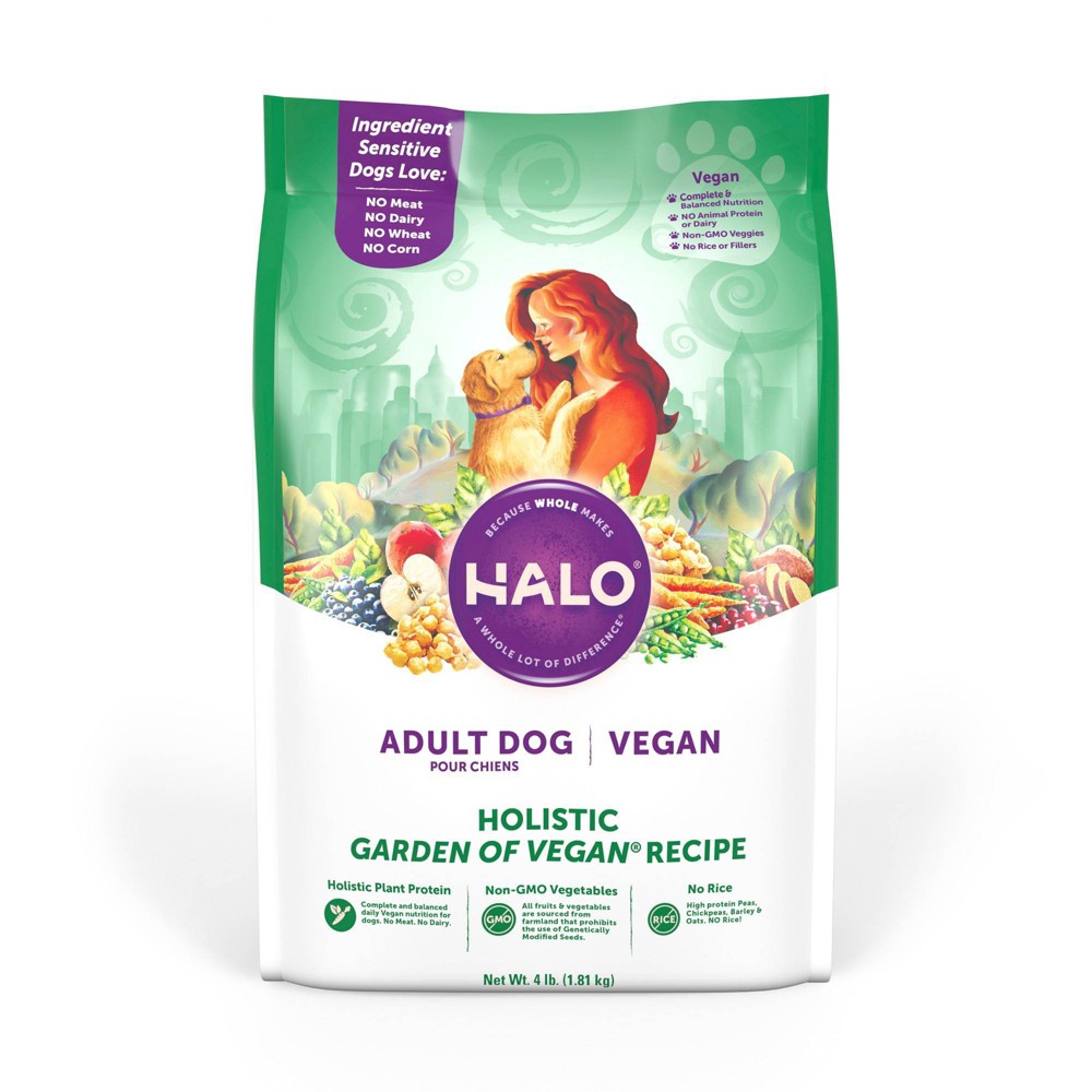UPC 745158360261 product image for Halo Holistic Garden of Vegan Recipe Adult Dry Dog Food - 4lbs | upcitemdb.com