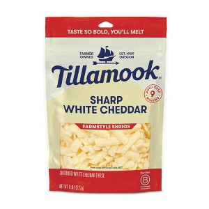 Tillamook Farmstyle Sharp White Cheddar Shredded Cheese - 8oz - 1 of 4