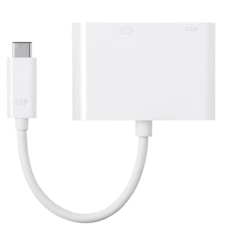 Monoprice USB-C to DVI and USB-C (F) Dual Port Adapter, Compatible With USB-C Equipped Laptops, Such As The Apple Macbook And Google Chromebook, 2 of 5