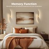 DORESshop 39 in. 2-Light Gold Wireless Wall Sconces, RGB with Stepless Dimming, Wall Decor Lights for Bedroom, Living Room, 2-Pack - 4 of 4