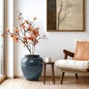 LuxenHome Blue Ripples Ceramic Vase, 17.3" High Elegant Centerpiece for Entryway or Living Room - 3 of 4