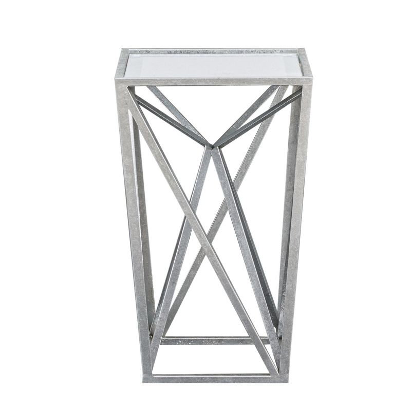 Jaye Angular Mirror Accent Table Silver/Mirror - Madison Park, 3 of 7