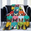 Lomsoe Merry Christmas Dog Flannel Throw Blanket - Colorful Printed, Soft Plush for Bedroom, Couch, Sofa. - 2 of 4