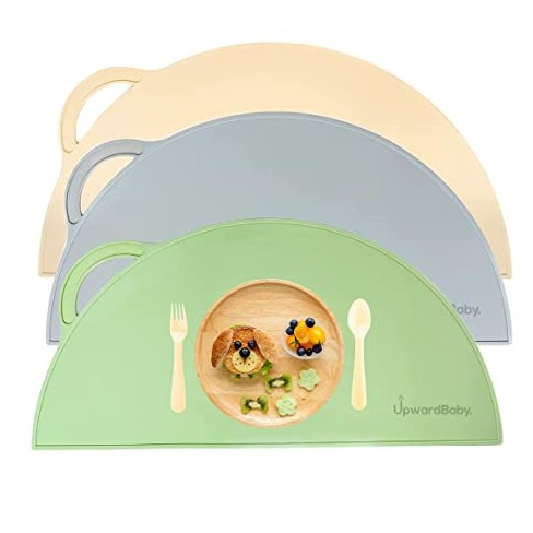UpwardBaby Silicone Placemats for Toddlers - Suction Baby Placemat for  Restau
