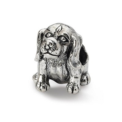 Black Bow Jewelry Sterling Silver Beagle Bead Charm