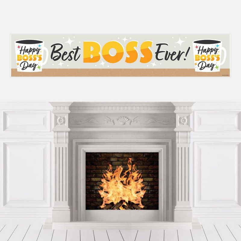 Big Dot of Happiness Happy Boss's Day - Best Boss Ever Decorations Party Banner, 1 of 8