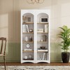 Whisen Farmhouse TV Stand with 2 Drawers for 70" TVs, Wood Grain Sideboard with Adjustable Shelves & Rustic Handles - 2 of 4