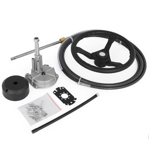 VEVOR Outboard Steering System SS13715 Safe-T Quick Connect Rotary Steering System 15ft Steering Cable with 13" Wheel Steering System,Black&Gray - 1 of 4