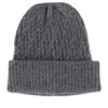CTM Women's Solid Braided Knit Winter Beanie Hat - 4 of 4
