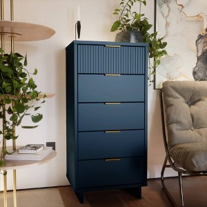 Granville Tall Modern 5 Drawer Dresser - Manhattan Comfort - 1 of 4
