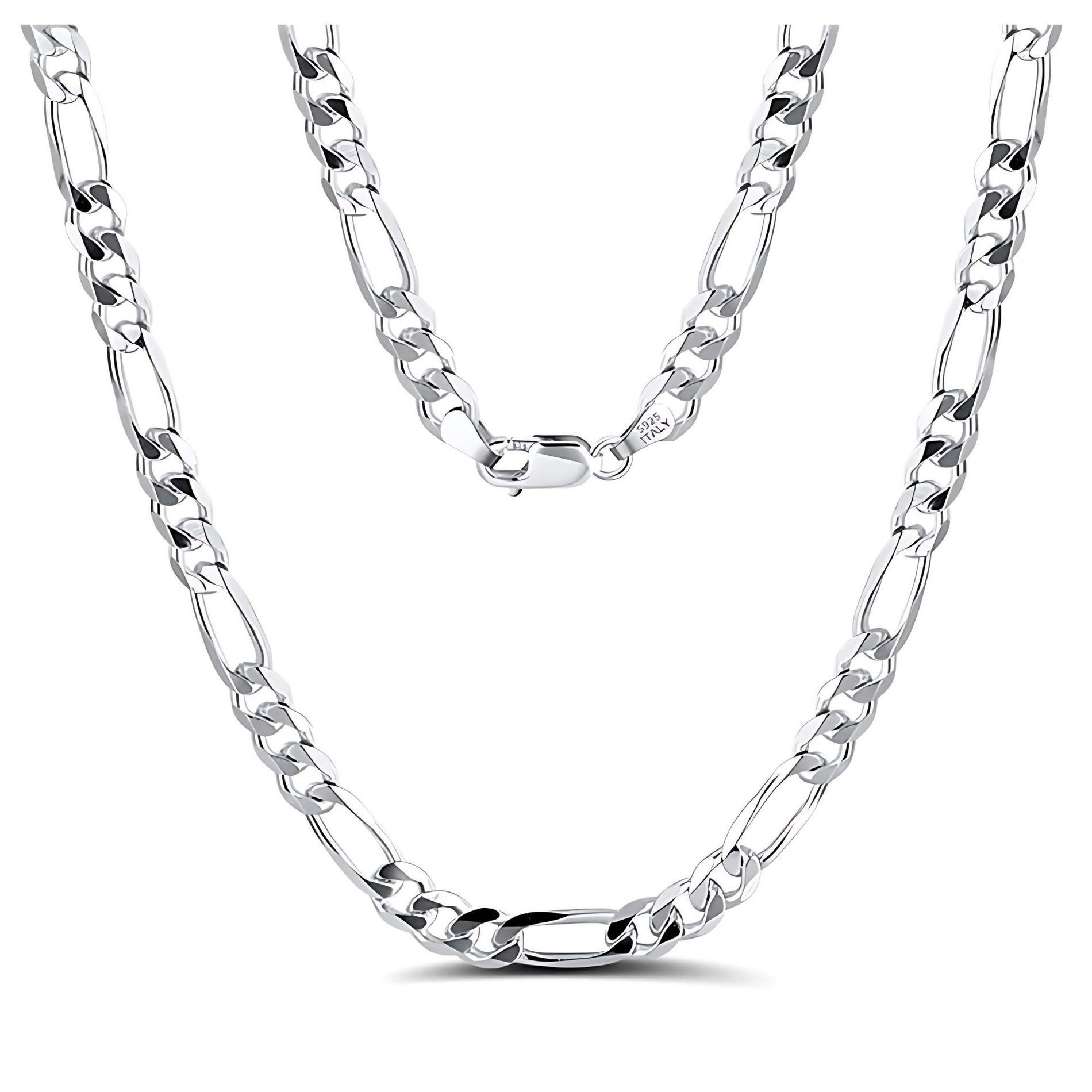 Figaro Chain Necklace for Women 16" Sterling Silver 5mm  Ginger Lyne Collection