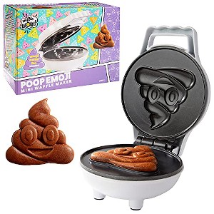 Emoji Mini Waffle Maker - Make Breakfast Special for Kids with Cute Heart Eyes Smiley Face Design  4 Inch Waffler Iron  Electric Non Stick Breakfast - 1 of 1