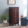 Tierra Traditional Wood 7 Lined Drawer Jewelry Armoire Merlot Brown - Powell: Freestanding Mirror Organizer - 2 of 4