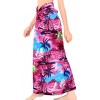 LA LEELA Women's Wrap Sarong Swimwear Cover up Wraps One Size Taffy Palm Tree - 3 of 4