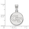 Black Bow Jewelry 10k White Gold Georgia Tech Yellow Jackets NCAA Medium Pendant - 2 of 3