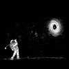 Men's Design By Humans Black Hole In One By Expo T-Shirt - 2 of 4