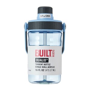Built 16 Oz Dualid Acrylic Bottle, Blue - 1 of 4