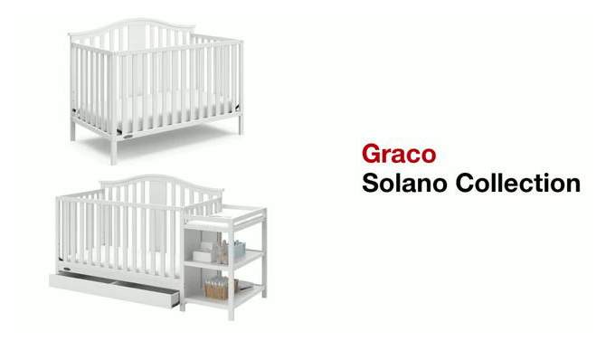 Graco Solano 5-in-1 Convertible Crib and Changer with Drawer, 2 of 10, play video